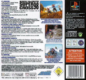 Jeremy McGrath Supercross 98 - Box - Back Image