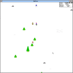 SkiFree - Screenshot - Gameplay
