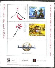 Genji: Dawn of the Samurai - Advertisement Flyer - Front