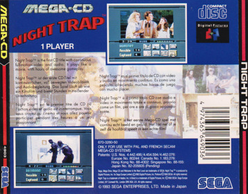 Night Trap - Box - Back Image