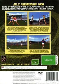 AFL Premiership 2006 - Box - Back