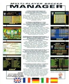 Multi-Player Soccer Manager - Box - Back