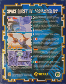 Space Quest IV: Roger Wilco and the Time Rippers - Box - Back