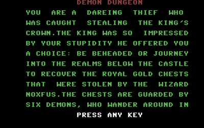 Demon Dungeon - Screenshot - Game Title Image