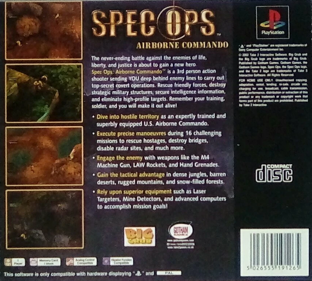 Spec Ops: Airborne Commando - Box - Back
