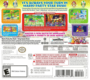 Mario Party: Star Rush - Box - Back