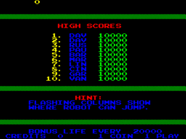 I, Robot - Screenshot - High Scores