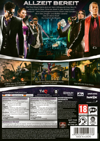 Saints Row: The Third - Box - Back