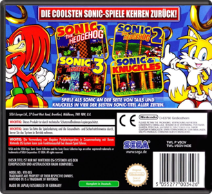 Sonic Classic Collection - Box - Back - Reconstructed
