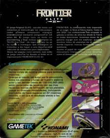 Frontier: Elite II - Box - Back