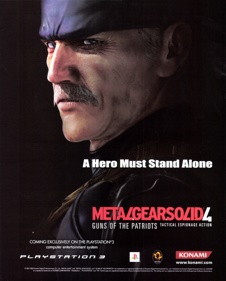 Metal Gear Solid 4: Guns of the Patriots - Advertisement Flyer - Front