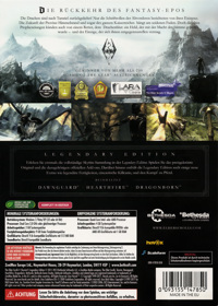 The Elder Scrolls V: Skyrim Legendary Edition - Box - Back
