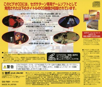 Sega Saturn CG Collection - Box - Back Image