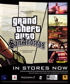 Grand Theft Auto: San Andreas - Advertisement Flyer - Front
