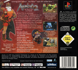 Alundra 2: A New Legend Begins - Box - Back Image