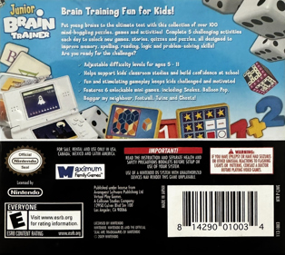 Junior Brain Trainer - Box - Back