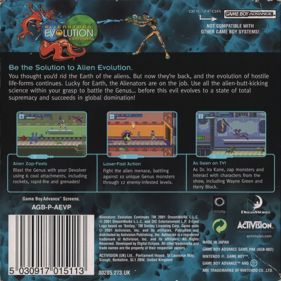 Alienators: Evolution Continues - Box - Back