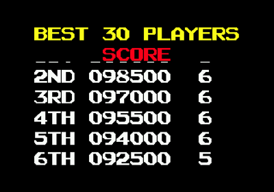 The Ninja Warriors - Screenshot - High Scores