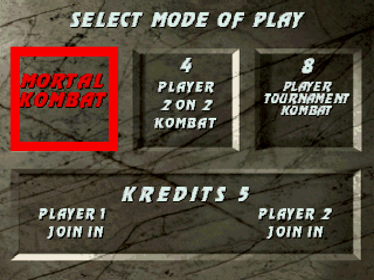 Ultimate Mortal Kombat 3 - Screenshot - Game Select
