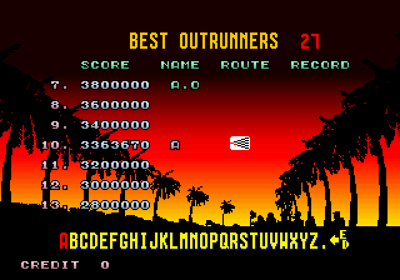 Sega Ages: OutRun - Screenshot - High Scores
