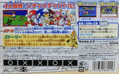 Sonic Battle - Box - Back