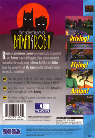 The Adventures of Batman & Robin - Box - Back Image