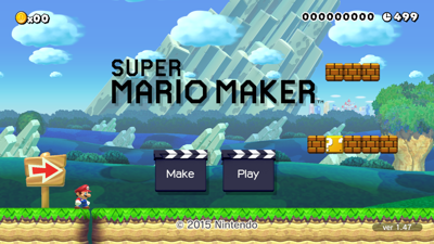 Super Mario Maker - Screenshot - Game Title