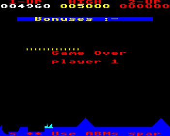 Missile Attack - Screenshot - Game Over