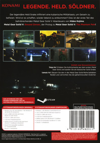 Metal Gear Solid V: Ground Zeroes - Box - Back