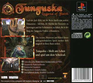 Tunguska: Legend of Faith - Box - Back Image