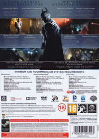 Batman: Arkham Origins - Box - Back