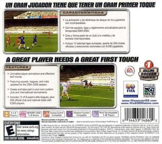 FIFA Soccer 2005 - Box - Back Image