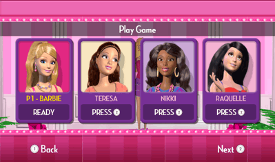 Barbie Dreamhouse Party - Screenshot - Game Select