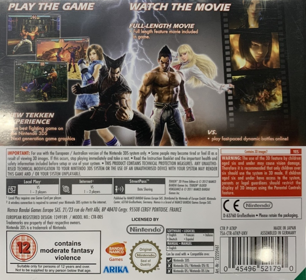Tekken 3D: Prime Edition - Box - Back