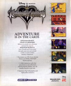 Kingdom Hearts: Chain of Memories - Advertisement Flyer - Front