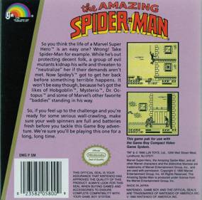 The Amazing Spider-Man - Box - Back Image