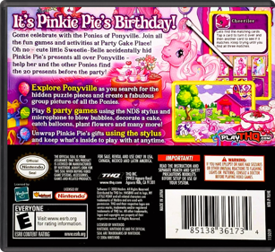 My Little Pony: Pinkie Pie's Party - Box - Back - Reconstructed