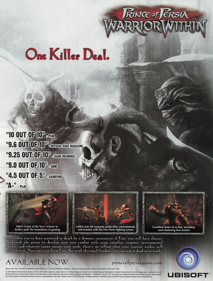 Prince of Persia: Warrior Within - Advertisement Flyer - Front