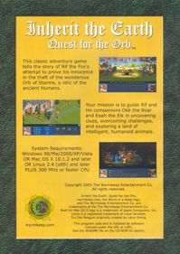 Inherit the Earth: Quest for the Orb - Box - Back