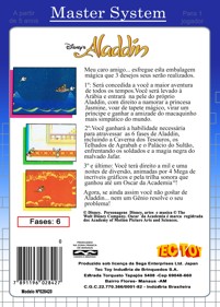 Disney's Aladdin - Box - Back - Reconstructed