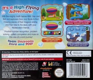 Nickelodeon Team Umizoomi & Dora's Fantastic Flight - Box - Back