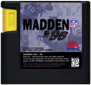 Madden NFL 96 - Cart - Front