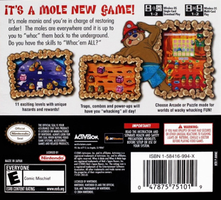 Whac-A-Mole - Box - Back Image
