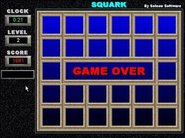 Squark - Screenshot - Game Over