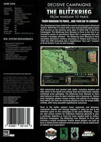 Decisive Campaigns: The Blitzkrieg from Warsaw to Paris - Box - Back