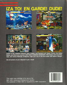 Samurai Shodown - Box - Back Image