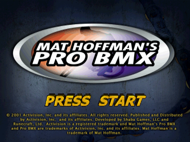 Mat Hoffman's Pro BMX - Screenshot - Game Title Image
