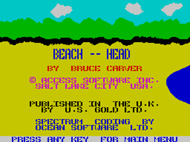 Beach-Head - Screenshot - Game Title