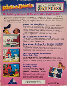 Rock-A-Doodle: The Computerized Coloring Book - Box - Back