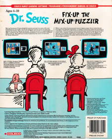 Dr. Seuss: Fix-Up the Mix-Up Puzzler - Box - Back